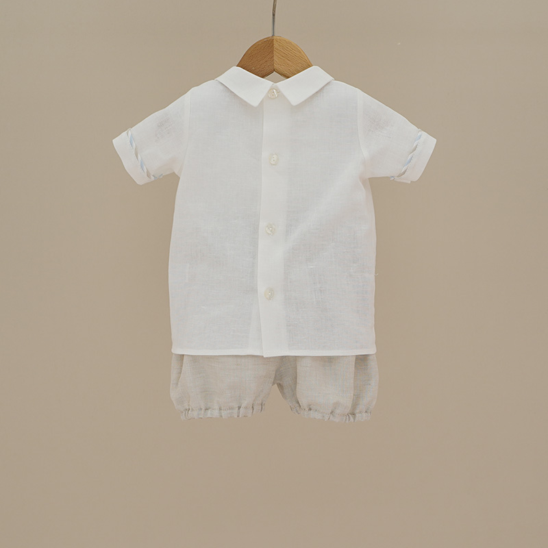 Completo in lino beige Ninnaoh - immagine 2