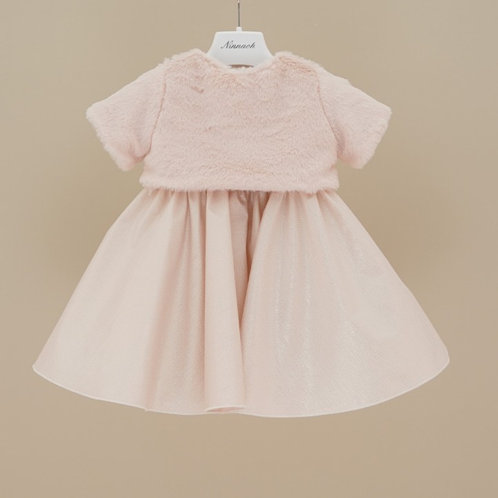 Abito con pelliccia rosa Ninnaoh - immagine 2