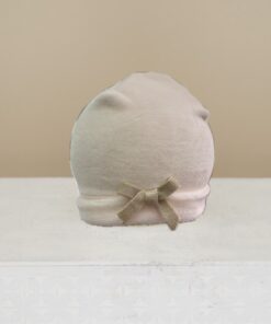 Cappellino rosa fiocco beige Ninnaoh