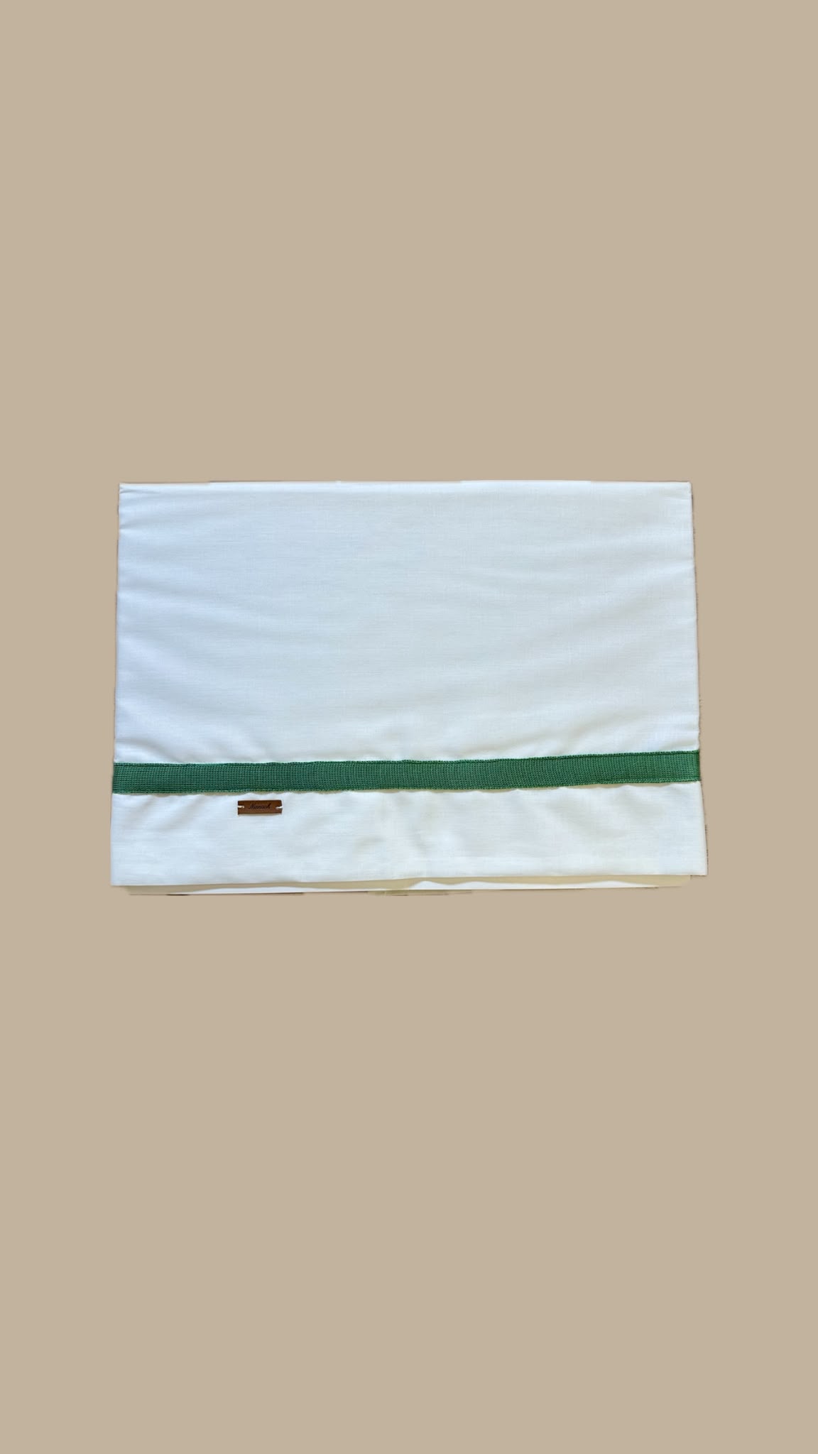 Set lenzuola panna verde Ninnaoh