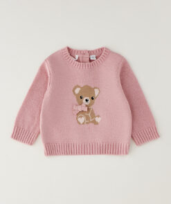 Maglioncino rosa orsetto Minibanda