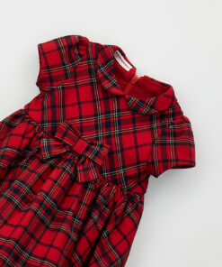 Alternative view of Vestito tartan rosso fiocco Minibanda