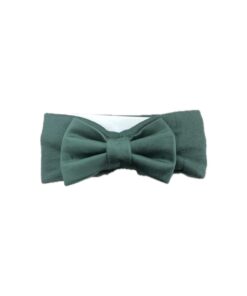 Fascia in velluto verde con fiocco Pappa & latte