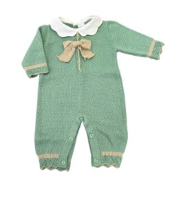 Tutina verde salvia con fiocco Pappa & latte