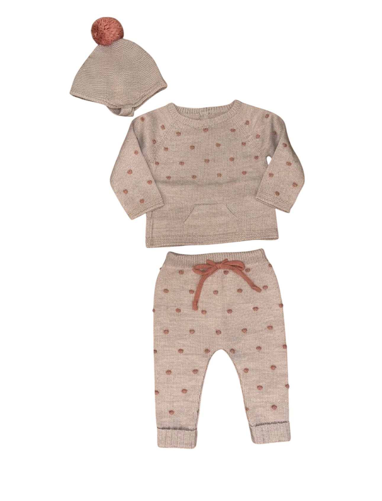 Completo 3pz nocciolino rosa antico Mac illusion